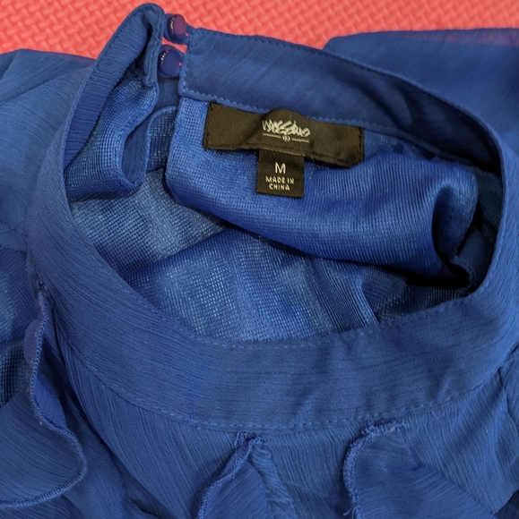 3/$15 Mossimo Chiffon Ruffled Office Halter Tank Keyhole Back - Picture 6 of 9